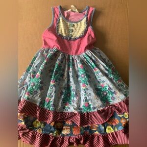 Matilda Jane girls Floral Multicolor Sleeveless Dress tea floral polka dots 6 MJ